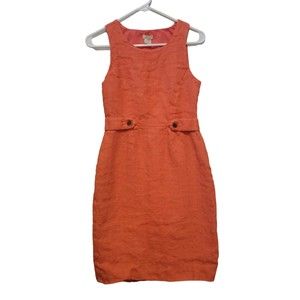 J. Crew Orange Sleeveless Dress